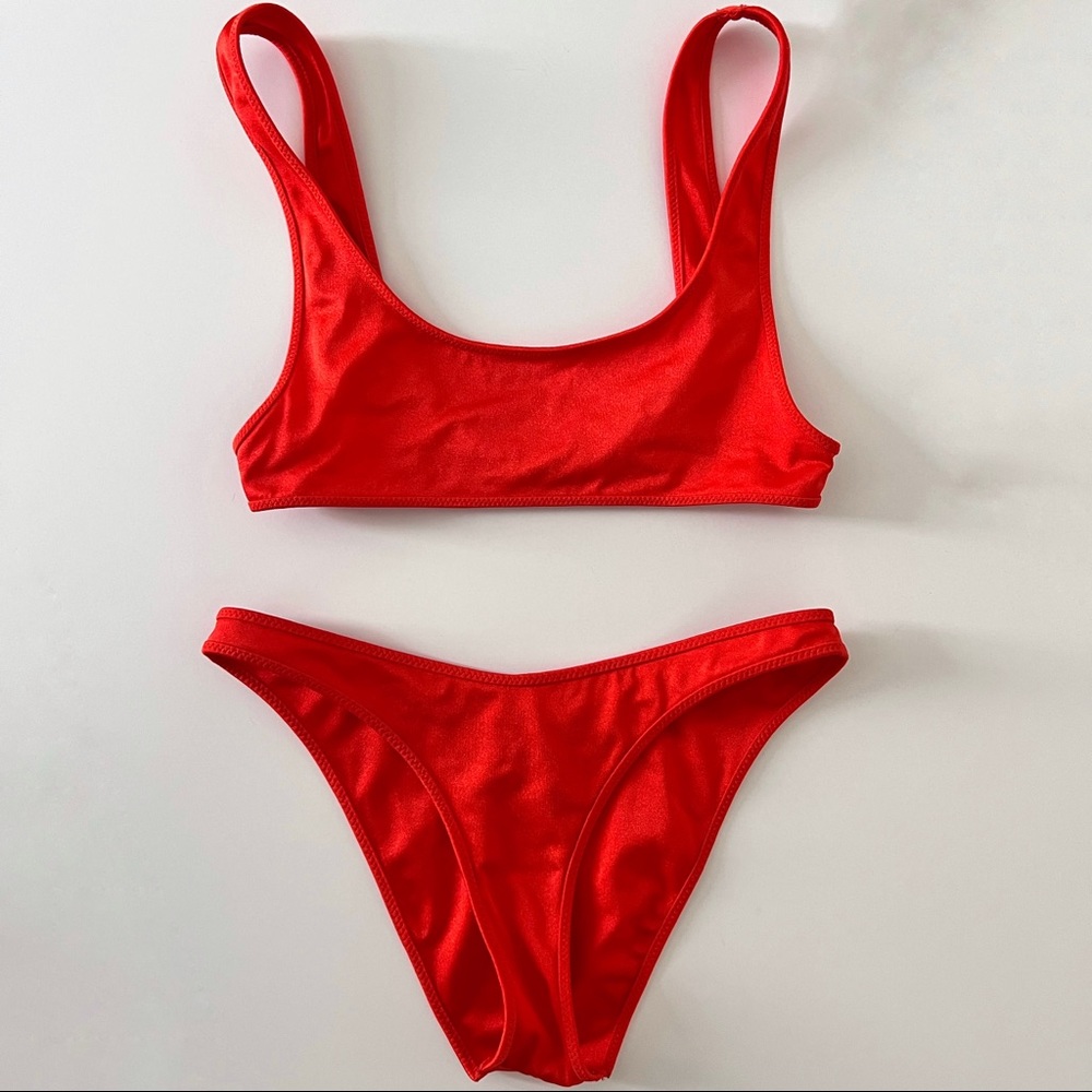 Triangl Swimwear Gia Red Orange Bikini Set S